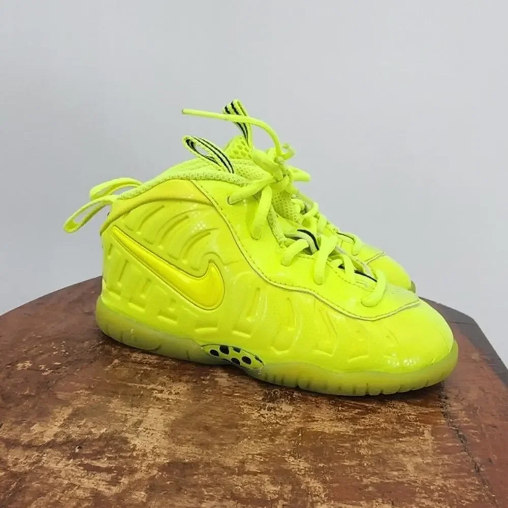 Infant‎ Nike Little Posite One Volt  Pro Toddler Size 7C Neon Green